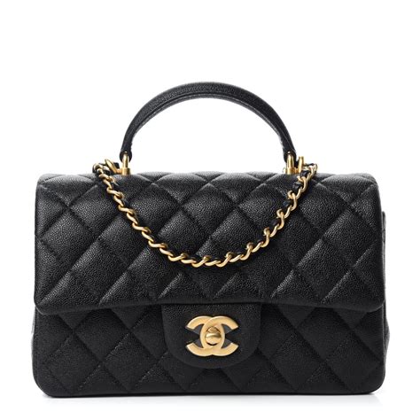 chanel mini caviar leather|Chanel Mini Rectangular Flap Black Caviar with Gold.